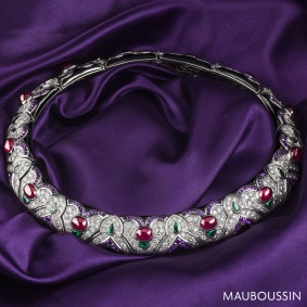 Mauboussin White Gold Multi-Gemstone & Diamond Necklace